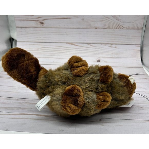 Legends Fuzzy Friends Beaver Brown 9" Plush Stuffed Animal River Pond - Picture 5 of 8